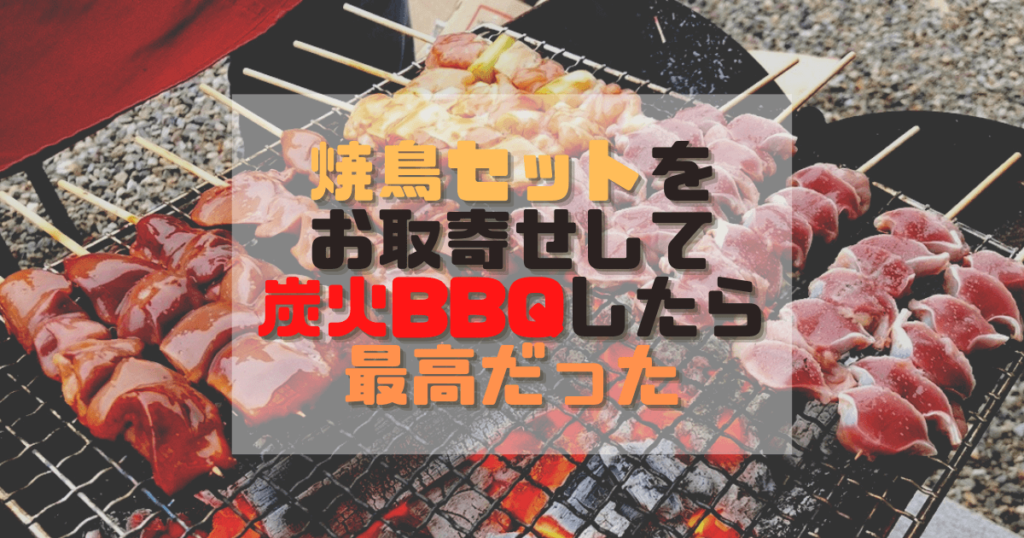 焼鳥の生串セットをお取寄せして家の庭で炭火BBQしたら最高だった